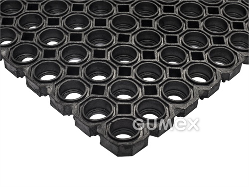RINGO OCTOMAT PLUS Matte, 23mm, 1000x1500mm, 24x36 Löcher, 70°ShA, NR-SBR, -30°C/+70°C, schwarz, 